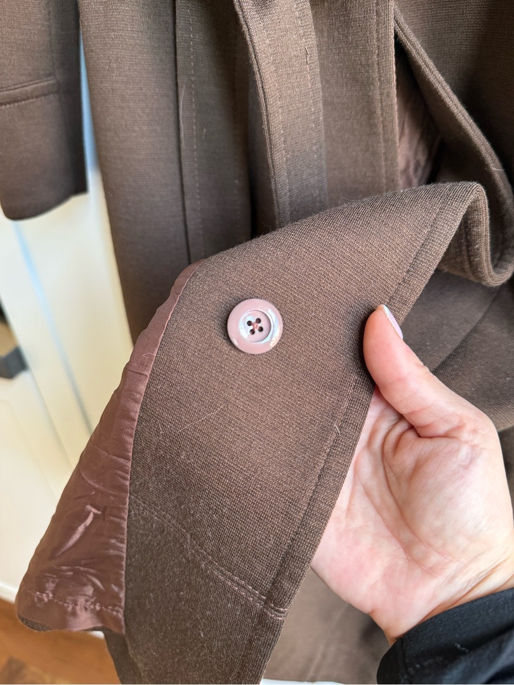 Vintage RARE 70s Brown Knit Princess Coat |S| - Picture 6 of 8